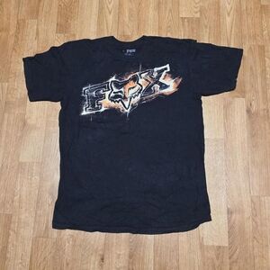 Vintage Fox Racing Logo Short Sleeve Graphic T-Shirt Size L